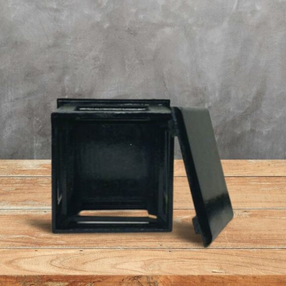 Black Goth Display Box also can be used as Photo display box, keepsakes memorial - Picture 5 of 6